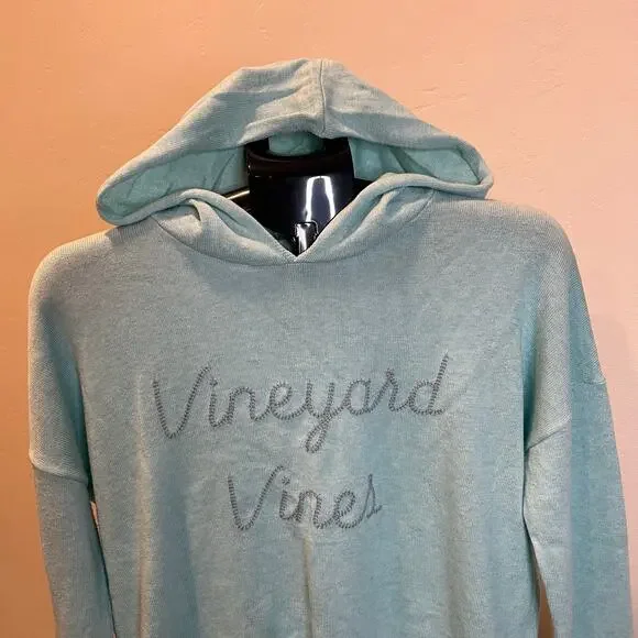 Vineyard Vines Women’s Hooded Knit Sweatshirt Medium - Picture 2 of 8